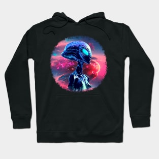 Alien Wisdom Psychedelic Scifi Art Hoodie